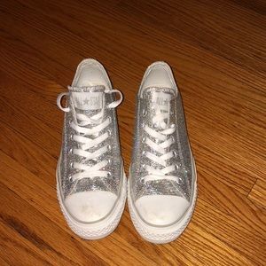 Silver Sparkly Converse
